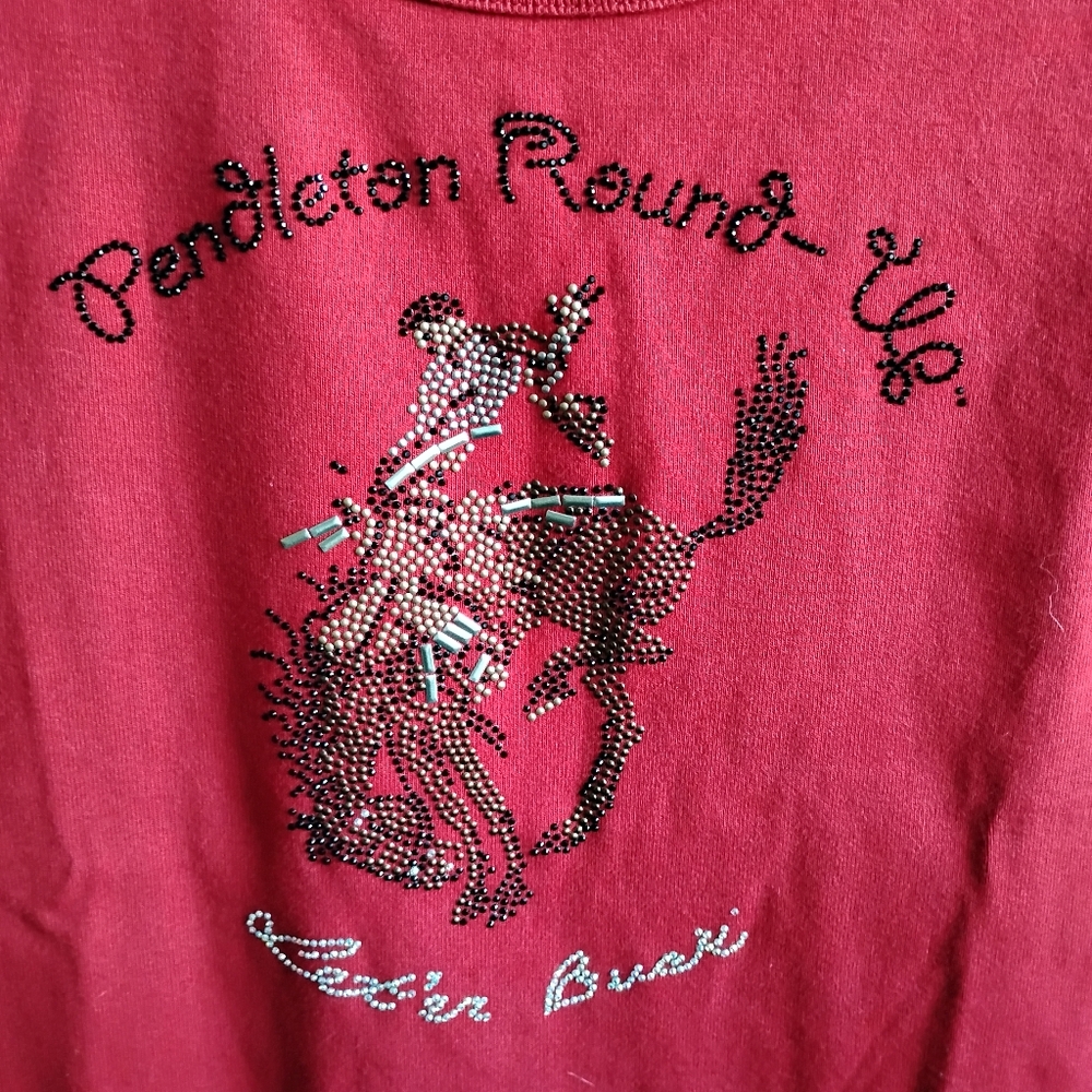 Pendleton Women's Red Graphic Tank Top Size: XL - Picture 3 of 6
